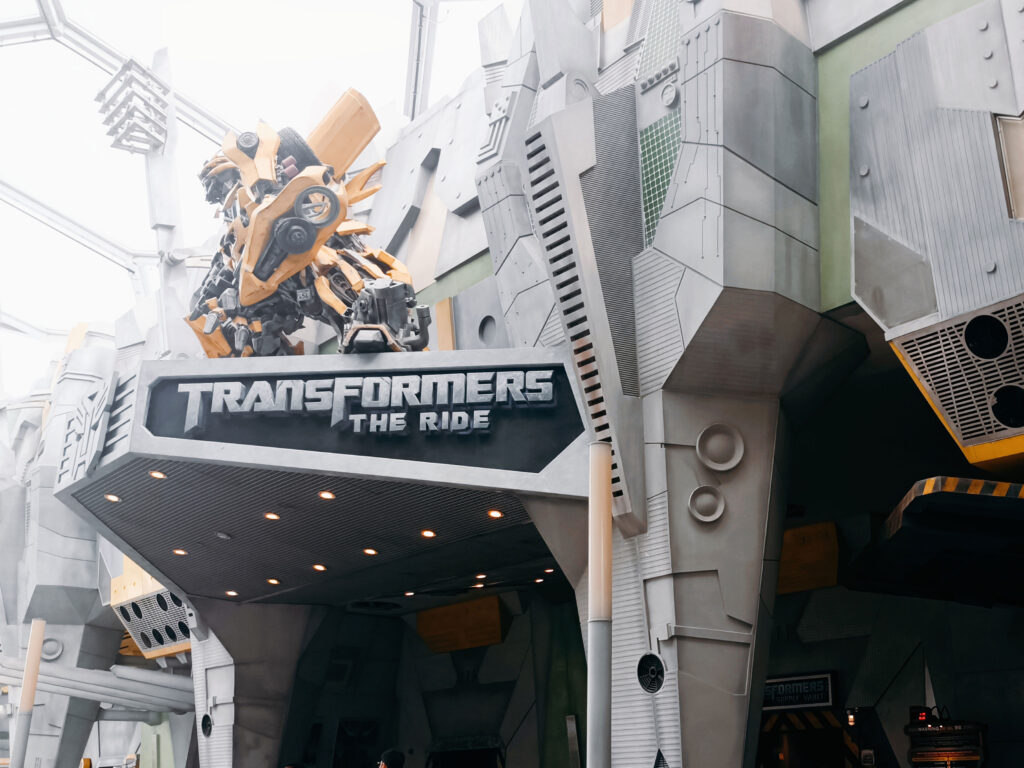 The entrance sigh of the ride "Transformers The Ride: The Ultimate 3D Battle" in Universal studios park Singapore